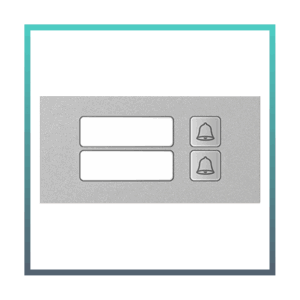 GOLIATH Hybrid IP & 2-Draht Video Türsprechanlage | 2er Klingel Modul | LED Namensschild | Aluminium