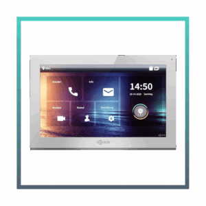 GOLIATH Hybrid IP Video Türsprechanlage | 10 Zoll HD Monitor | Smartphone App | 8GB + PoE | Weiß